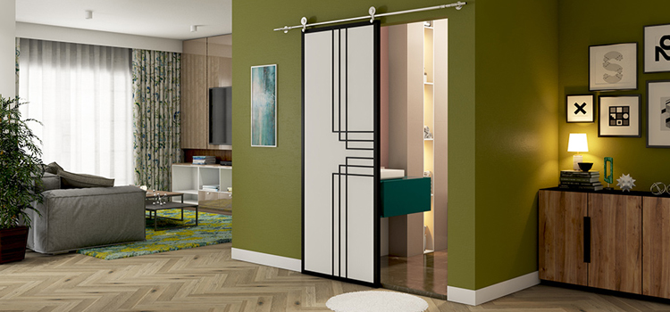 sliding bathroom door installation in Torrance